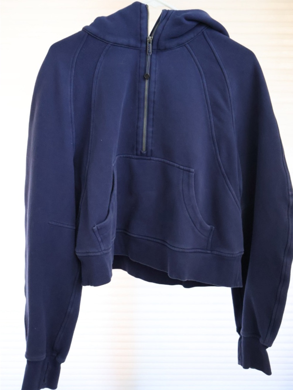 Navy Half-Zip Hooded Lululemon Scuba